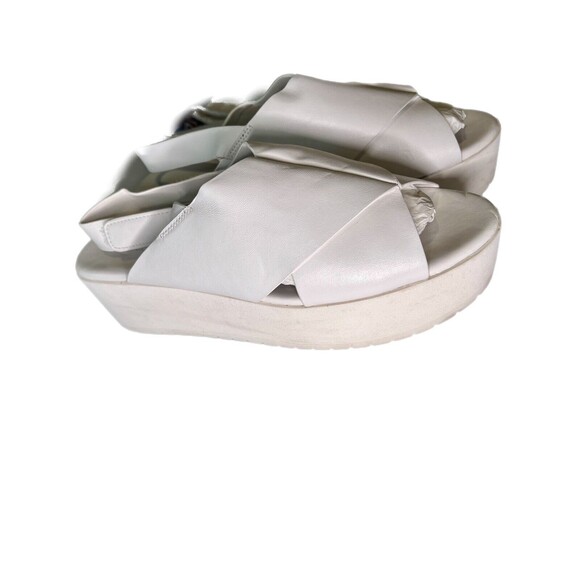 Vince Jenaya White Leather 2 in. Platform Sling Back Sandals US 9.5 Eur 39.5 - Picture 2 of 7